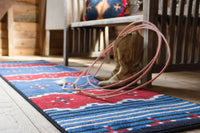 Big Chief Blue Native Rug