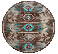 Carlsbad - Distressed Turquoise Southwestern Rug