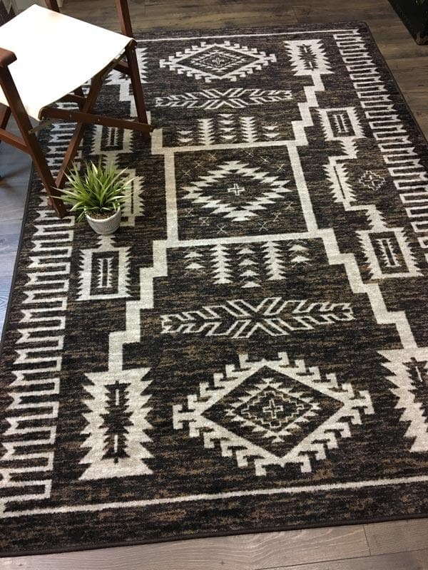 Cloudburst - Chocolate western rug