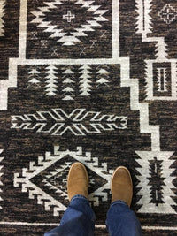 Cloudburst - Chocolate western rug