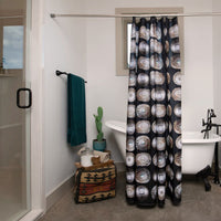 Black Concho Shower Curtain