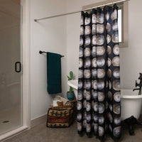 Black Concho Shower Curtain