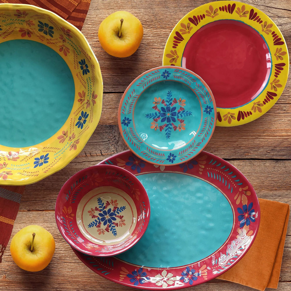 Bonita Talavera Melamine Dinnerware Set