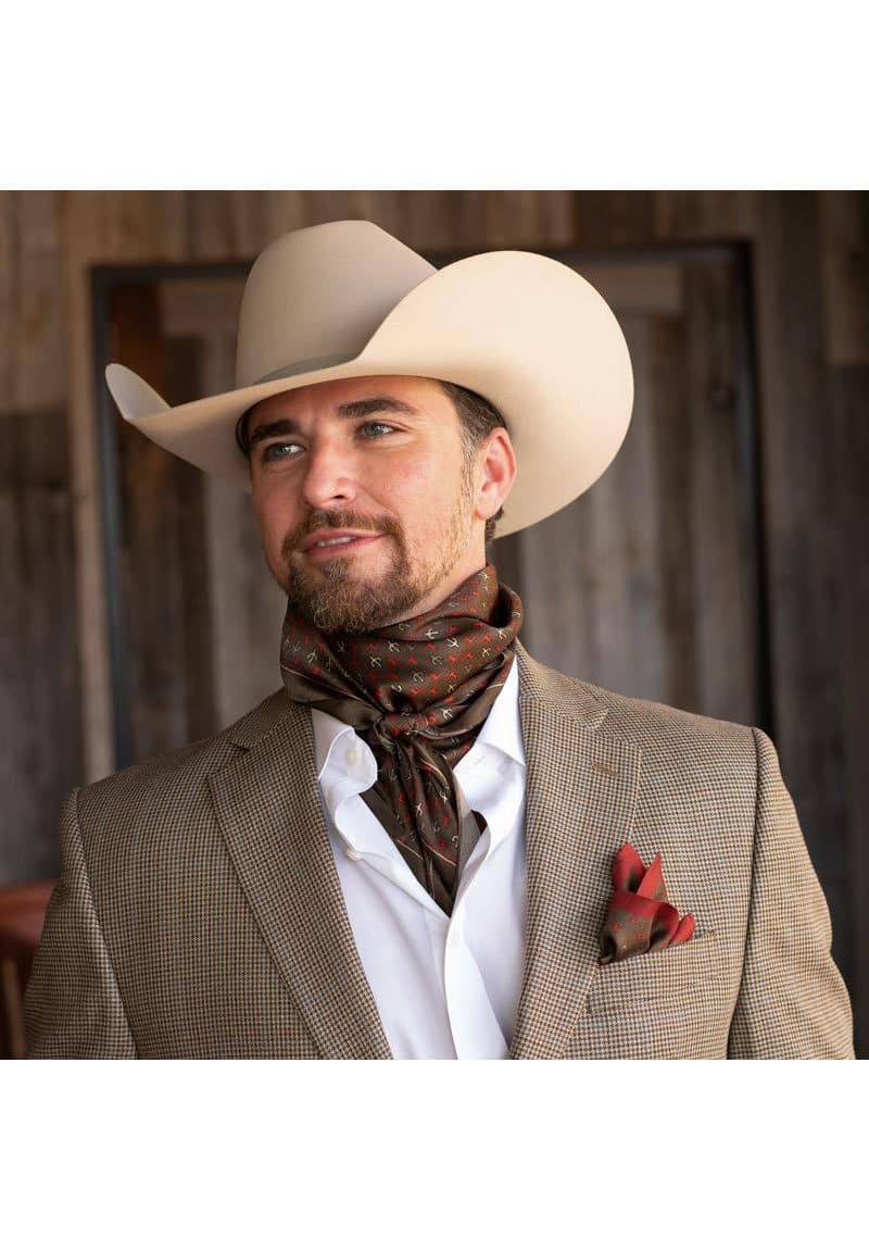 Western Pocket Square Longhorn/Saguaro Brown