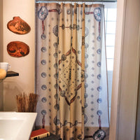Flagstaff Tan Western Concho Shower Curtain