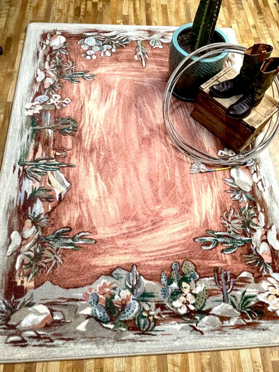 Desert Canvas - Clay Rustic Cactus Rug
