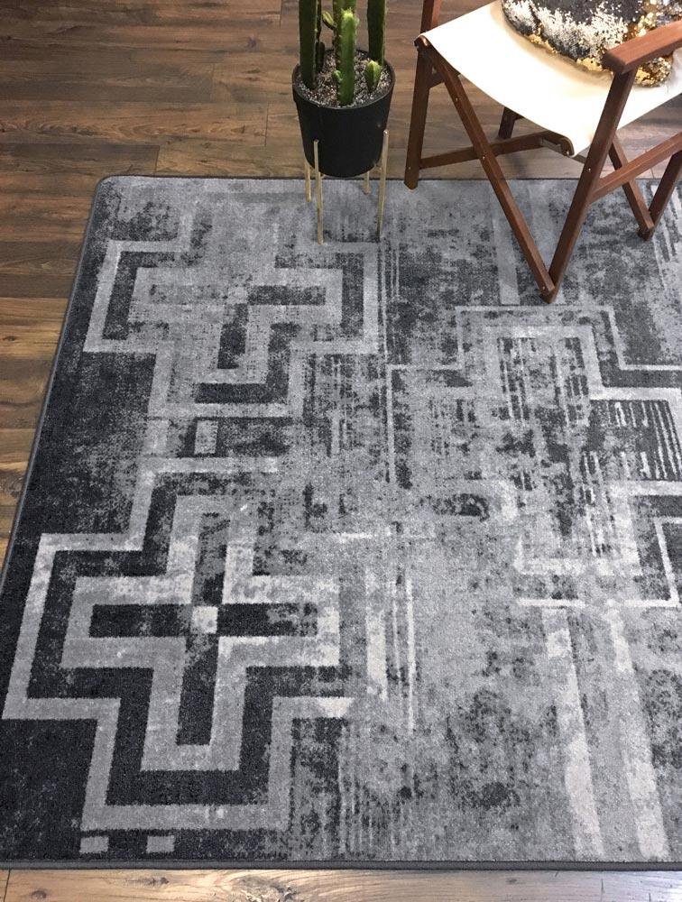 Southwestern Boho Western Gray Rug