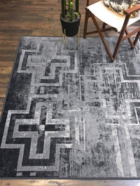 Southwestern Boho Western Gray Rug