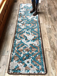 Distressed Fresco - Turquoise Rug