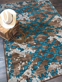 Distressed Fresco - Turquoise Rug