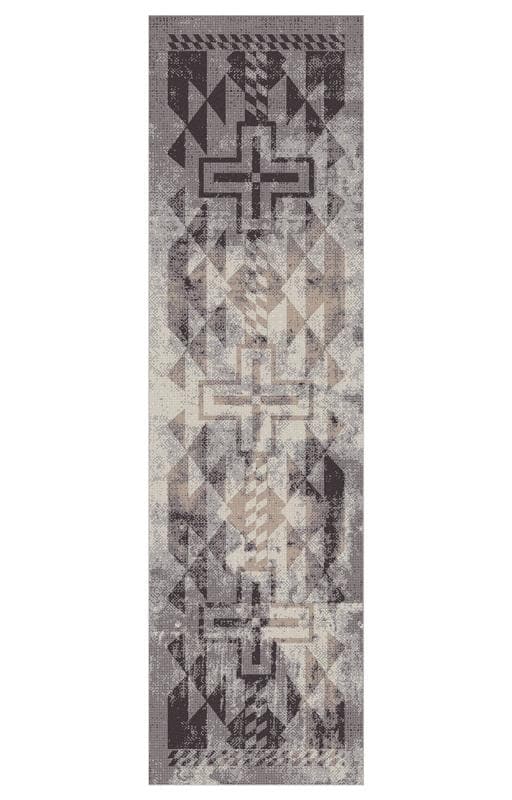 Distressed Rustic Cross - Sandstone Rug