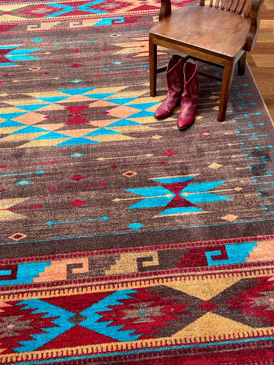 Espuela - Turquoise Southwestern Rug