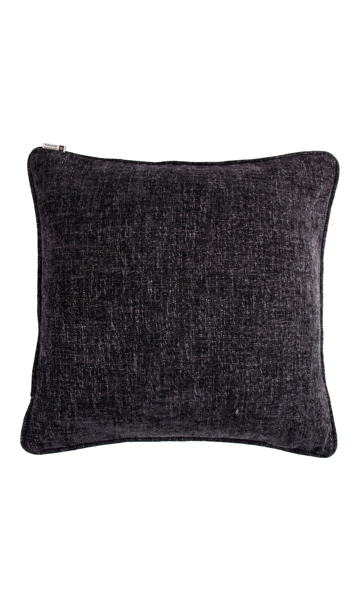 Amelia Charcoal Gray twill Euro Sham