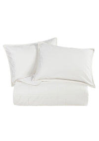 Stonewashed Cotton Canvas Coverlet Natural