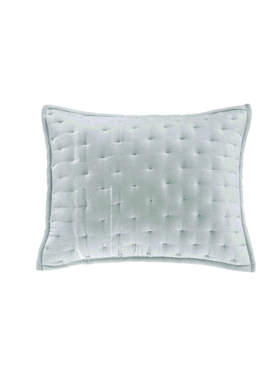 Stella Faux Silk Velvet Pillow Sham Icy Blue