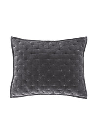 Stella Faux Silk Velvet Pillow Sham Dark Slate