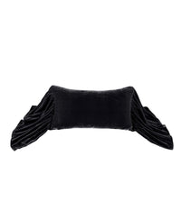 Stella Faux Silk Velvet Long Ruffled Pillow