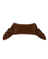 Stella Faux Silk Velvet Long Ruffled Pillow