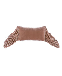 Stella Faux Silk Velvet Long Ruffled Pillow