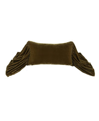 Stella Faux Silk Velvet Long Ruffled Pillow