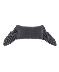 Stella Faux Silk Velvet Long Ruffled Pillow