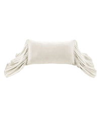 Stella Faux Silk Velvet Long Ruffled Pillow