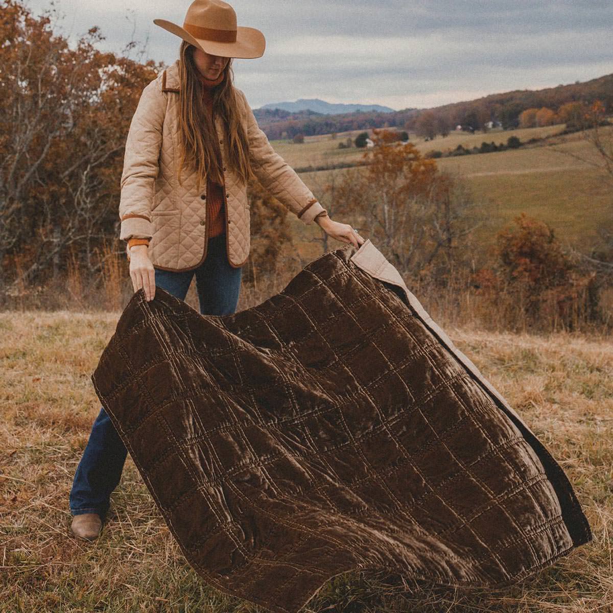 western velvet throw blanket
