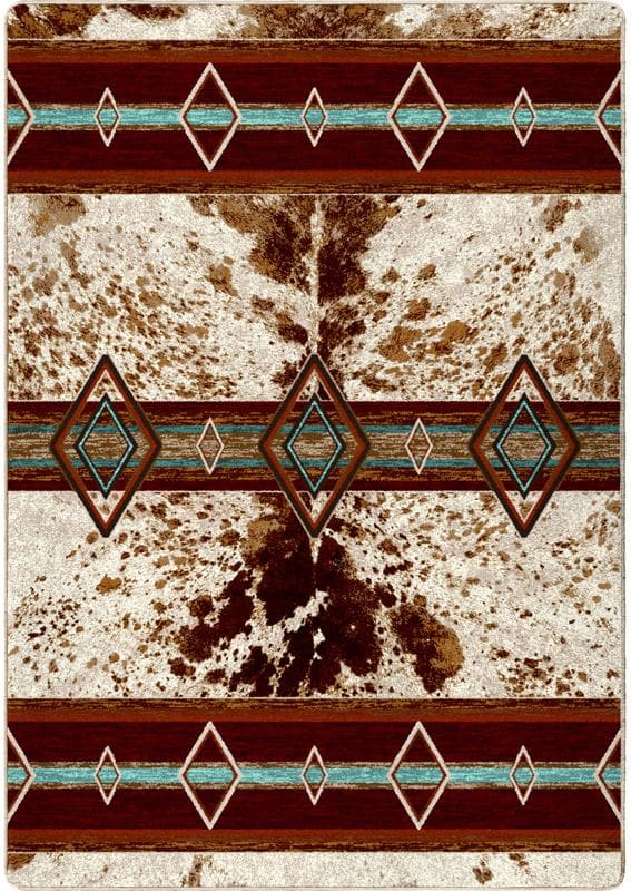 southwestern cowboy cowhide rug