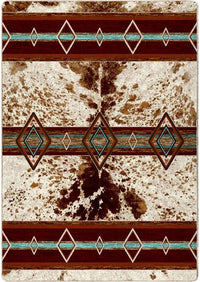 southwestern cowboy cowhide rug
