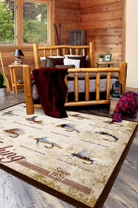 Fly Fishing Cabin Rug