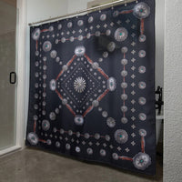 Flagstaff Black Western Concho Shower Curtain