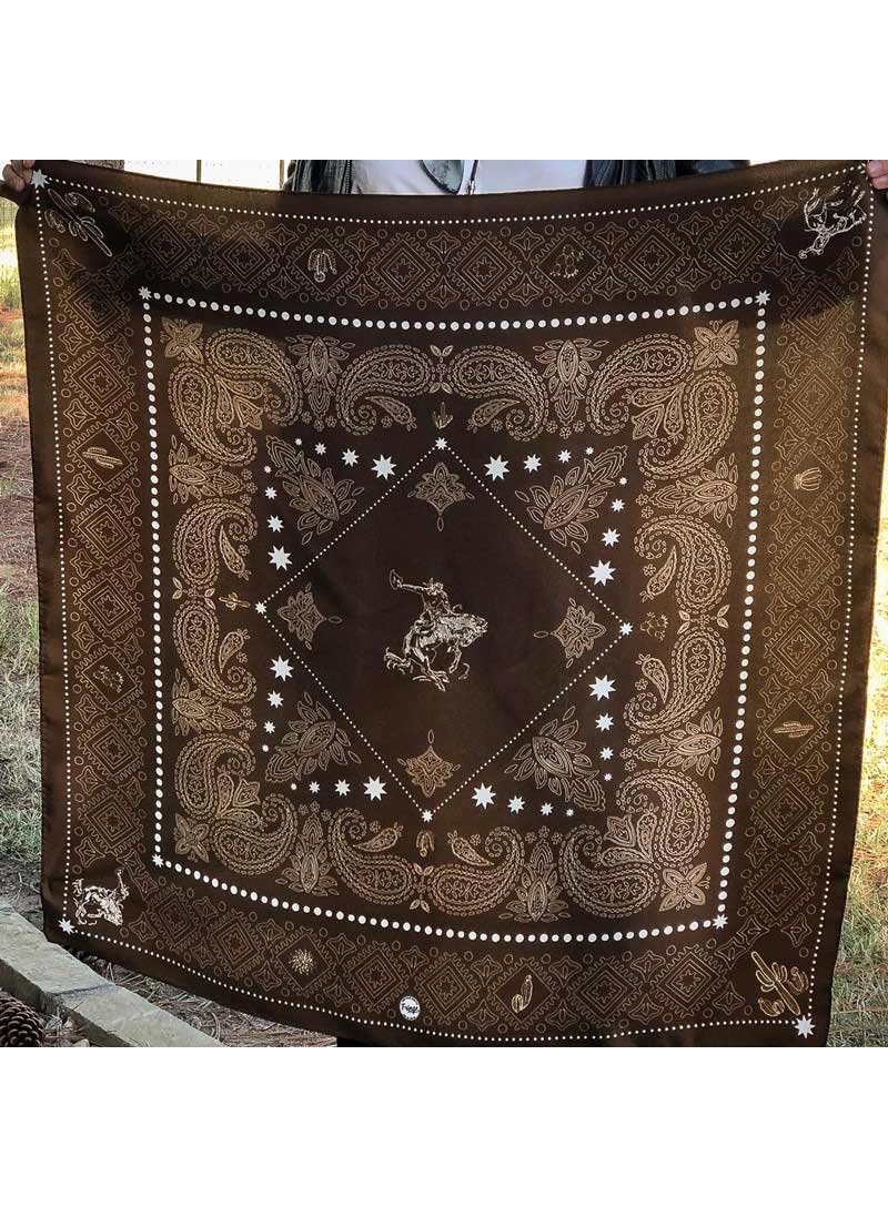Banditos - Brown Silk Wild Rag