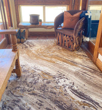 Petrified - Multi Rustic Wood Print Rug