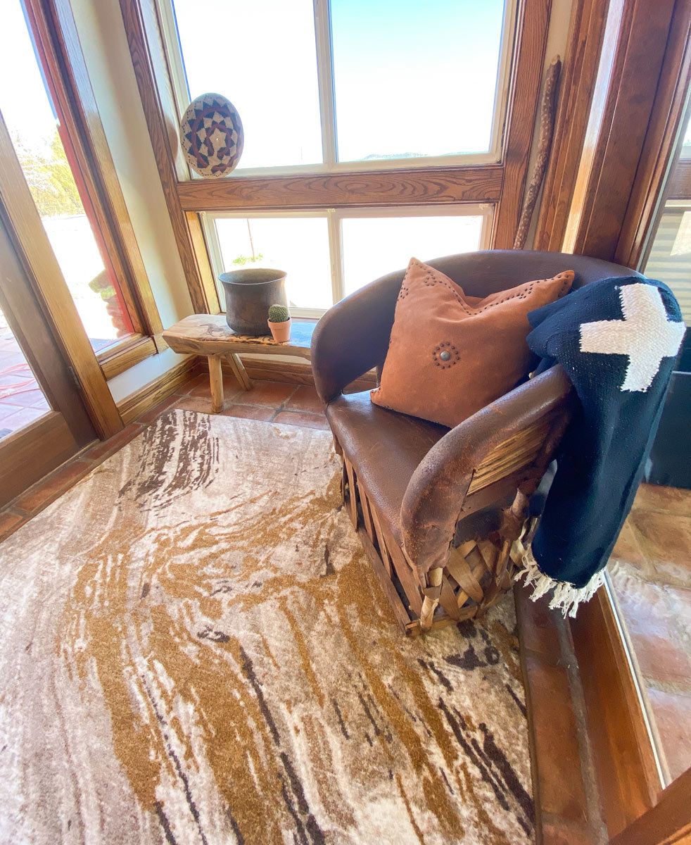 Petrified - Multi Rustic Wood Print Rug