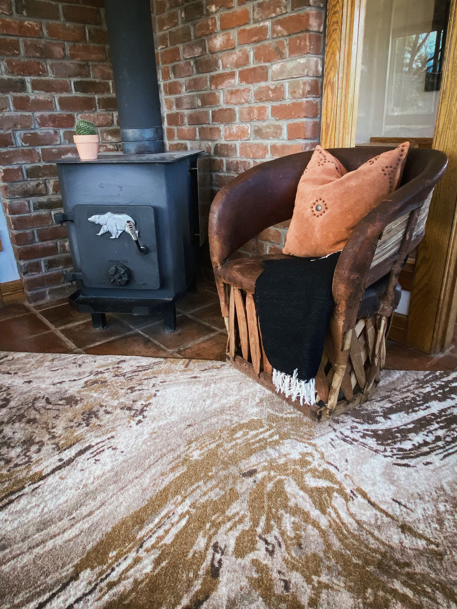 Petrified - Multi Rustic Wood Print Rug