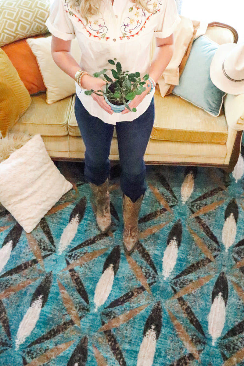 Plumage - Tropical Turquoise Western Rug