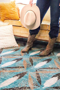 Plumage - Tropical Turquoise Western Rug