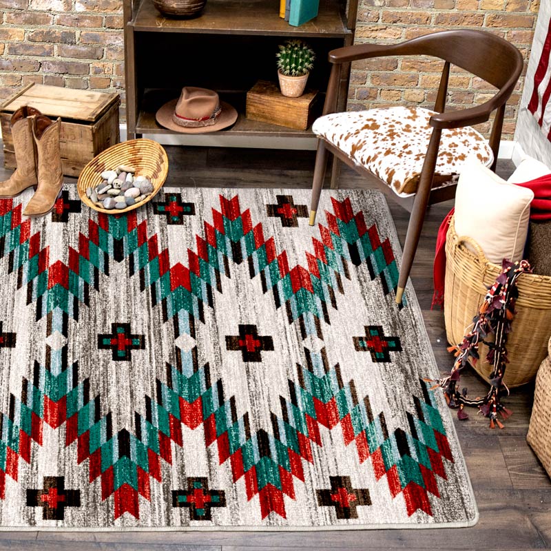Celebration - Lively Blue Cowboy Rug