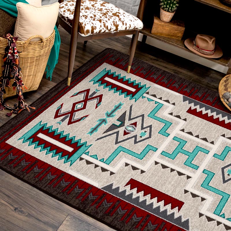 Prairie Wind - Turquoise Cowboy Rug