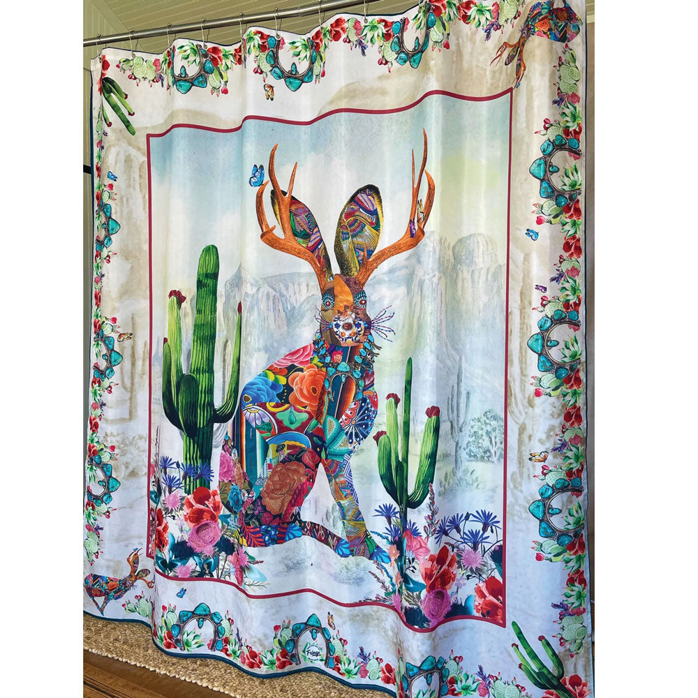 Jackalope Shower Curtain