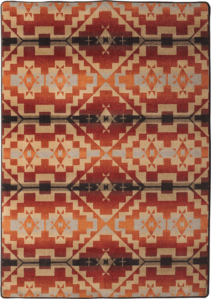 Life Path - Fire Aztec Rug