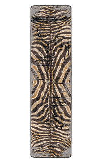 Midnight Zebra - Rawhide Distressed Rug Runner