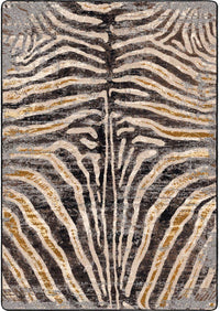 Midnight Zebra - Rawhide Distressed Rug