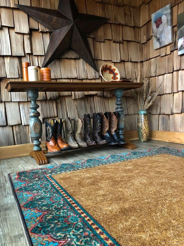 Nubuck - Cognac western rug