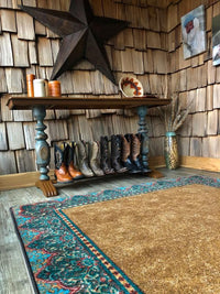 Nubuck - Cognac western rug