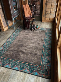 leather style rug