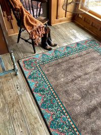 leather style rug