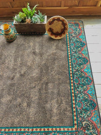 leather style rug