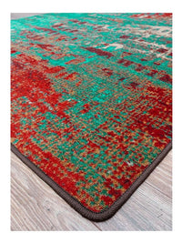 Forward Shift - Turquoise American Dakota Rug  Edit alt text