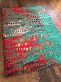 Forward Shift - Turquoise American Dakota Rug  Edit alt text
